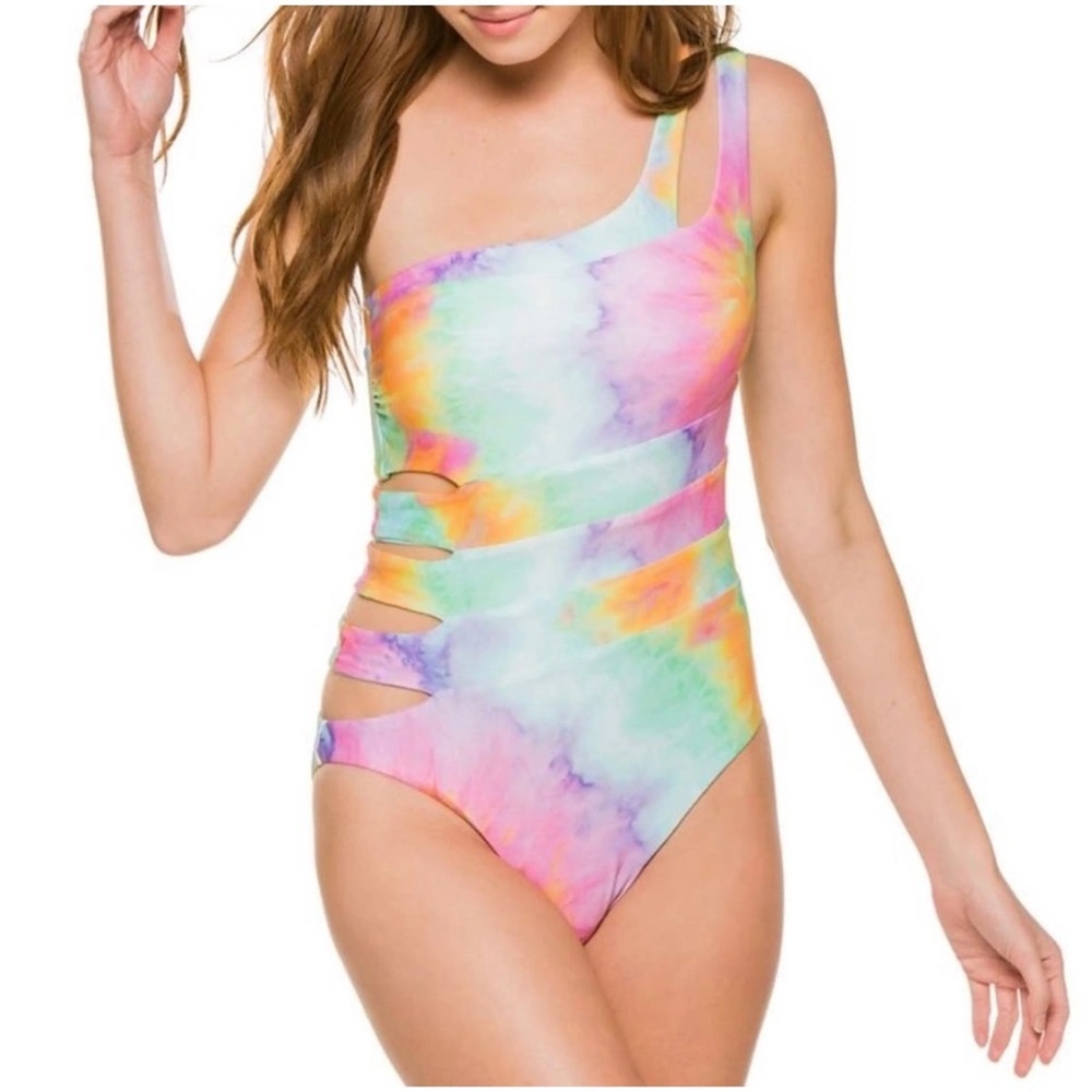 New with tags Womens Tie-Dye Nylon One-Piece Swimsuit by BECCA by Rebecca Virtue